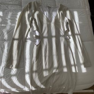 WHITE CUTOUT DRESS